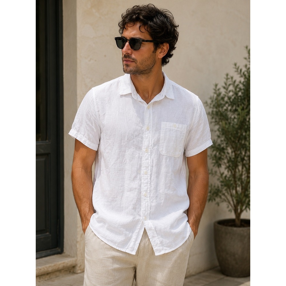 The North Face‎ Button Down Women's Size M White Good Linen Blend NF0A81Y4